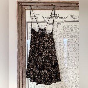 Floral Black Tank Top